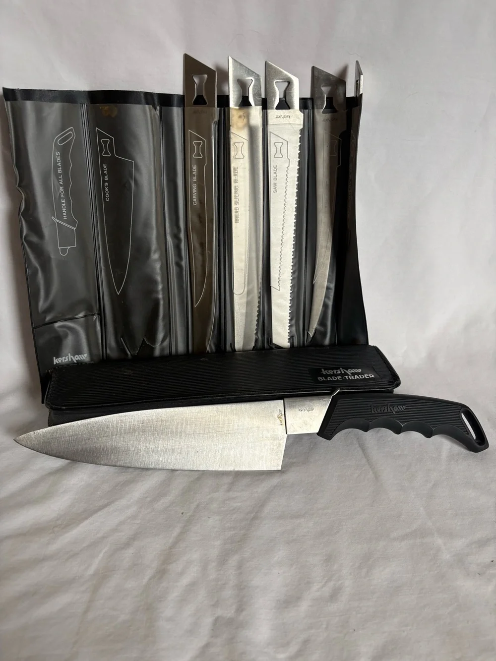 Kershaw Blade-Trader Interchangeable Knife Set 6 Blades Case USA/Japan